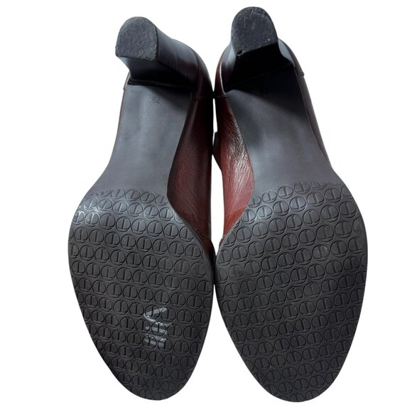 Talbots Burgundy Leather Heels – Size 7B - Picture 6 of 11